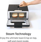 BALMUDA The Toaster Pro | Steam Oven Toaster | Compact 14.1″W × 12.6″D × 8.2″H | 6 Modes: Shokupan, Golden Toast, Pizza, Croissant, Oven, Salamander Grill | (Baking Tray Sold Separately) | Off-white
