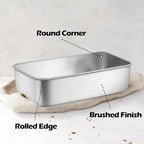 Leonyo 16 Pack Loaf Pans for Baking Bread, 9x5IN Stainless Steel Loaf Pans Set for Homemade Bread, Meatloaf, Bananas, Brownies, Lasagnas, Dishwasher Oven Safe