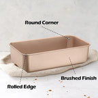 Leonyo 6 Pack Nonstick Loaf Pans for Baking Bread, 9x5IN Stainless Steel Loaf Pans for Homemade Bread Baking, Meatloaf, Bananas, Brownies, Lasagnas, Oven Safe, Rose Gold