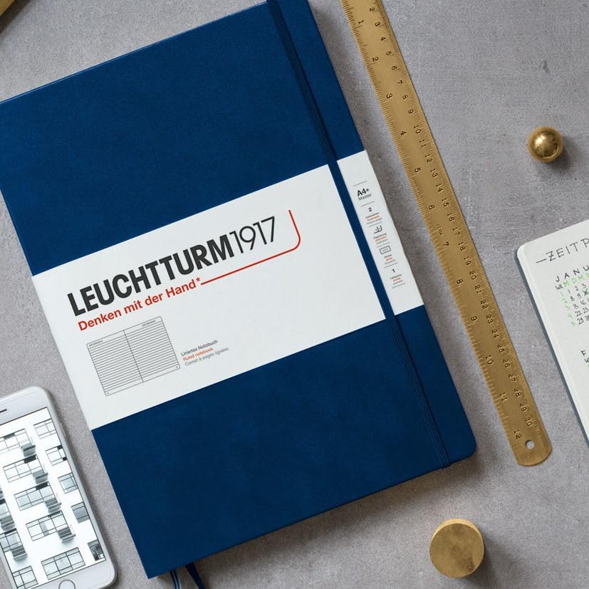 LEUCHTTURM1917 - Notebook Hardcover Medium A5-251 Numbered Pages for Writing and Journaling (Lilac, Squared)