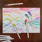 Zebra Pen MILDLINER No Bleed Brush Pen, Assorted Colors, Dual Tip, 25-Pack