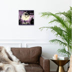 3dRose dpp_35668_2 Fairies and Dragonflies with an Purple Moon Wall Clock, 13 by 13-Inch