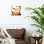 3dRose Wall Clock Silent - 10 inch - Aloha Vintage Painting Repainted Hawaiian Female Tropical Setting - Tropical