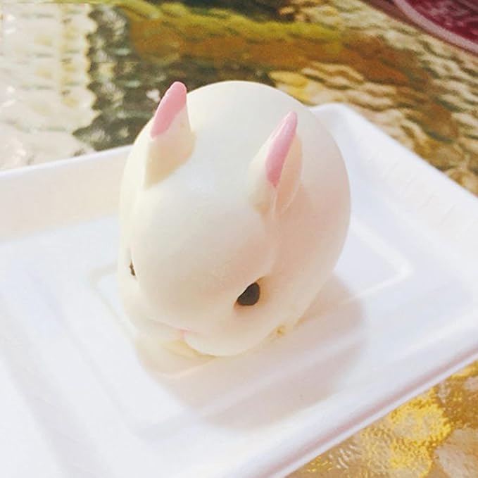 OCPO KITCHEN 3D Easter Bunny Silicone Mold for Baking Rabbit Shape Mousse Cake, French Dessert, Chocolate, Pastry, Pudding, Jelly, Cake Decoration Mold, Rabbit Shape (6 Cavity)