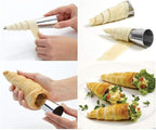 Non-stick Cream Horn Molds Stainless Steel, FantasyDay 5 inch Large Size Cannoli Tubes Kit Pack of 30 Baking Cones Pastry Roll Horn Croissant Mold - Christmas Anniversary Free Standing Cone Shape