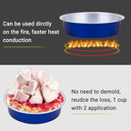 Beasea Mini Tart Pan 20 Pack with Lids, 4 Inch 8oz Jewelry Blue Disposable Aluminum Baking Foil Tins Small Round Container for Individual Dessert Cupcake Muffin Cheesecake Ramekins Quiche Oven Dishes