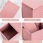 Unique Pink 1LB Bread Loaf Pan with Lid, Non-stick Safe Coating, Compact and Stylish Pullman Loaf Pan with Lid for Sandwich Loaves, Elevate Home Baking Aesthetics
