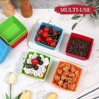 Webake 3.5 Inch Jumbo Baking Cups Reusable Silicone Square Cupcake Liners Non-stick Muffin Brownie Cake Mold (Pack of 8)