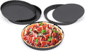 Beasea Tart Pan 9 Inch with Removable Bottom, 4pcs Nonstick Carbon Steel Round Quiche Pie Pans for Baking Tart Quiche Desserts