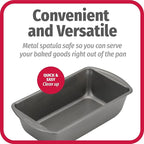 GoodCook Nonstick Loaf Pan 9 x 5-Inch Heavy-Duty Steel Bakeware with Easy-Clean Non-Stick Coating, Oven & Dishwasher Safe Pan for Meatloaf Breads Lasagnas Casseroles & More, Set of 2, Gray