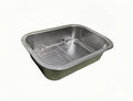 Roasting Pan Heavy Duty Stainless steel Turkey Pans for Oven,Toaster Oven Tray Pans with cooling rack,Hotel Pan, Barbeque Grill Pan,Deep Edge,Mirror treatment, Dishwasher Safe (12.4"x8.5"x2.8")