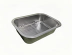 Roasting Pan Heavy Duty Stainless steel Turkey Pans for Oven,Toaster Oven Tray Pans with cooling rack,Hotel Pan, Barbeque Grill Pan,Deep Edge,Mirror treatment, Dishwasher Safe (12.4"x8.5"x2.8")