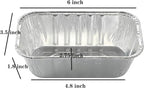 Waytiffer 100 Pack 1Lb mini Loaf Pans Heavy Duty Disposable Aluminum Foil Bread Tins Standard Size 6" X 3.5" X 2.5" Oven Safe Sturdy Small Bread Tin Pans 1 Pound Loaf Pans