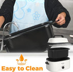 22 Quart Electric Roaster Oven with Visible & Self-Basting Lid, Large Turkey Roaster with Defrost Warm Function, Adjustable Temperature, Removable Pan Rack, Stainless Steel
