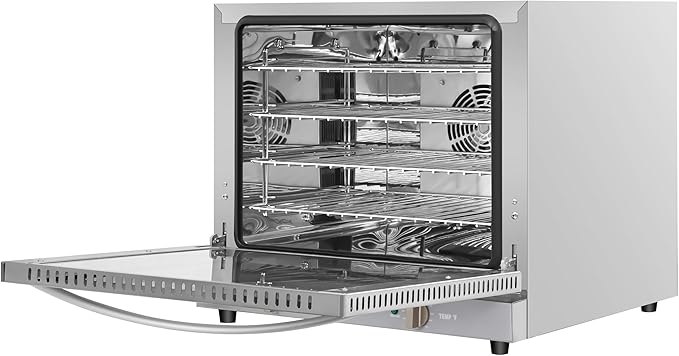 KoolMore 23 in. Countertop Convection Oven for Half-Size Pans with 4 Racks and 2800W of Power in Stainless-Steel - 208/240V, 2.3 cu. ft. ETL Listed (KM-CTCO220-23)