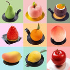 OCPO KITCHEN Apple Silicone Mold for Baking Mousse Cake Dessert Pastry Chocolate Fruit Pudding Jelly Ice Cream Christmas Cake Decoration Mold, Non-Stick and Easy Release, Apple Shape (8-Cavity)