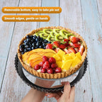 Beasea Tart Pan 9 Inch Removable Bottom, Non Stick Tart Pan with Removable Bottom Round Pie Pan for Baking