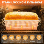 2Pack Pullman Loaf Pans with Lids – 2.2 LB & 1 LB Dough Capacity, Non-Stick Carbon Steel Bread Pans for Homemade Sandwich and Sourdough Bread, Corrugated Toast Mold
