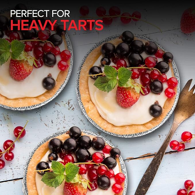 Stock Your Home 100 Count Aluminum Mini Pie Pans - 3 Inch Disposable Recyclable Foil Pie Tins for Bakeries, Cafes, Restaurants