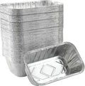 Waytiffer (50 Pack) 1Lb mini Loaf Pans Heavy Duty Disposable Aluminum Foil Bread Tins Standard Size 6" X 3.5" X 2.5" Oven Safe Sturdy Small Bread Tin Pans 1 Pound Loaf Pans