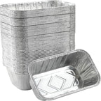 Waytiffer (50 Pack) 1Lb mini Loaf Pans Heavy Duty Disposable Aluminum Foil Bread Tins Standard Size 6" X 3.5" X 2.5" Oven Safe Sturdy Small Bread Tin Pans 1 Pound Loaf Pans