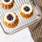E-far Stainless Steel Baking Pan Set, 9-Piece Bakeware Sets for Cake Cookie Loaf Muffin, Include Round, Square, Rectangle Baking Sheet Pan with Lid & Cooling Rack, Dishwasher Safe