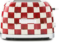 MACKENZIE-CHILDS 2-Slice Toaster, Decorative Toaster for Kitchen, Red-and-White Cherry Check