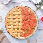 9-Inch Round Tart Pan with Loose Removable Bottom, Non-Stick Carbon Steel Quiche Pan for Oven Baking (Black)