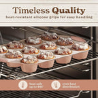 Country Kitchen Nonstick Stackable Bakeware Set - Durable, Easy Release Baking Set- 22 Pc. Includes Silicone Muffin Cups