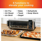 Ninja Digital Air Fry Countertop Oven, 8-in-1 Functionality, 1800W, Flip-Up Design, XL Capacity, Air Fry Basket, Wire Rack & Crumb Tray, Silver, SP101