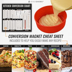 Air Fryer Silicone Baking Set, 8.5” Cake Pan, Muffin Cups, Scraper & Cheat Sheet – Non-Stick, BPA-Free Bakeware for Instant Vortex, Cosori, Ninja, Chefman & More by INFRAOVENS