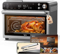 Typhur Sync Oven with Smart Wireless Meat Thermometer Probe, 12‑in‑1 Countertop Air Fryer Toaster Oven Combo, 360° Turbo Convection, Dehydrator, Recipes & 5 Accessories, Large 27QT, Stainless Steel